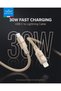 Goldline Series 30W USB-C to Lightning Braided Fast Charging Cable 2M, 3A Data Cable - Gold
