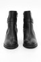 Genuine Leather and Suede Rubber Sole Black Women's Boots with Buckle Detail -Zb275913 - 3
