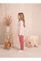 Girl's & Baby's Interlock Teddy Bear Printed Straight Leg Long Sleeve Pajama Set Ecru - 2