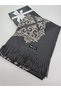 Baroque Patterned Embroidered Cashmere Wool Shoulder Shawl 70 X 200 Soft Texture Tassel Shawl - 2