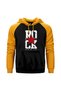 Rock My Life Yellow Double Color Raglan Sleeve Hooded Sweatshirt