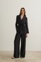 Maria Belted Double-Breasted Anthracite Kimono Jacket - 2