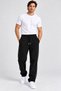 Men's Winter Sweatpants with Elastic Waist and Lace-Up Side Piping, Baggy Style, Soft.