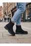 Women's Suede Daily Chelse Boots with Two Rubberized Half-Length Non-Slip Soles - 3
