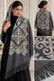Baroque Patterned Embroidered Cashmere Wool Shoulder Shawl 70 X 200 Soft Texture Tassel Shawl