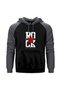Rock My Life Gray Double Color Raglan Sleeve Hooded Sweatshirt