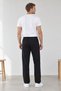 Men's Straight Leg Elastic Waist Pocket Basic 2-Piece Sweatpants Black Gray - 6
