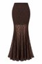 Brown Lace Detailed Skirt - 2Y50213