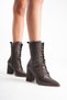 Pointed Toe High Heel Lace-Up Boots [9cm] - 2