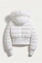 Fur Detailed Hooded Waist-Fitted Crop Puffer Coat - 5