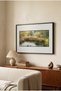 1 Piece Black Wooden Framed Watercolor Lake and Nature Scenery Horizontal Wooden Painting - Home, Business, and Office Decoration Painting - 4