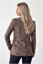 Women's Leopard Pattern Blazer Jacket - 4