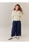 Girl's Soft Premium Quality Front Buttoned Knit Sweater Beige - 4