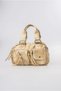 Women's Washed Leather Look Multi-Pocket Zippered Adjustable Strap Hand and Shoulder Bag Camel 18376