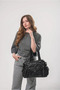 Women's Vintage Washed Leather Look Multi-Pocket Zippered Large Size Shoulder and Shoulder Bag Black 18383 - 2