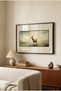 1 Piece Pvc Framed Black Wooden Frame Oil Painting Effect Vintage Deer Themed Horizontal Wooden Painting - Home, Business and Office Decoration Painting - 4