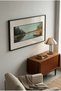 1 Piece Black Wooden Framed Peaceful Forest and Waterfront Concept Horizontal Wooden Painting with Pvc Panels - Home, Business and Office Decoration Painting - 3