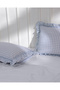 Rochelle 2-Pack 100% Cotton Ranforce Ruffle Pillowcases - Blue - 4