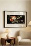 1 Piece Pvc Framed Black Wooden Frame Oil Painting Effect Dark Floral Themed Horizontal Wooden Painting - Home, Business and Office Decoration Painting