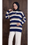 Knitwear with White Collar and Horizontal Stripes - 5