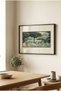 1 Piece Black Wooden Framed Horizontal Wooden Painting with Peaceful Botanical and Forest Concept - Home, Business and Office Decoration Painting - 2