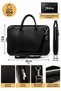 Vt-Unisex 15.6 Inch Compatible Faux Leather Shock-Proof Laptop and Briefcase Black