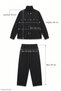 Black Suit with Snap Button Detail - 6