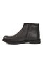 Men's Black Fur Lined Cold Resistant Non-Slip Sole Genuine Leather Zippered Boots 451
