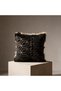 Noctis Luxury Decorative Throw Pillow with Fur and Faux Leather Detail - 8