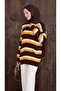 Knitwear with White Collar and Horizontal Stripes - 4