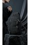 Women's Black Parachute Fabric Crossbody Bag with 5 Zippered Compartments, 20x29 cm BX - 3