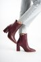 Women's Rubber Pointed Toe Heeled Boots[9cm] - 4