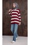 Knitwear with White Collar and Horizontal Stripes - 5