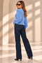 Women's Crew Neck Ribbed Knit Sweater Cty-Şml-265083 - 3