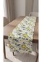 Duck Fabric Runner 40X110 cm – Blue Bird, Lemon and Grape Patterned, Water Repellent Stain-Resistant Decorative Table Runner - 5