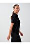 Black Stone Embellished Short Sleeve Knit Sweater - 3