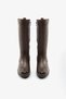 Brown Genuine Leather Comfortable Sole Women's Boots - 4
