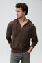 Soren Men's Hooded Slim Brown Sweatshirt - 2