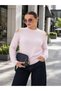 Women's Shoulder Windowed Pearl Embroidered Bearded Knitwear Knitted Sweater Cty-Şml-265159
