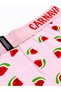 Watermelon Patterned Men's Boxer Cotton Lycra Shiny Elastic Boxed Light Pink - 5