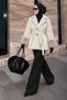 Fox Coat with Fur Sleeves Tsd260352 Grayish Ecru - 3