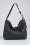Black Women's Knitted Textured Adjustable Strap Suede Look Women's Hobo Shoulder Bag