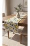 Duck Fabric Runner 40X150 cm – Blue Bird, Lemon and Grape Patterned, Water Repellent Stain-Resistant Decorative Table Runner - 4