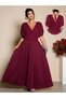 Rochie maxi, vișiniu