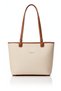 Cream Tan New Season Waterproof Lacoste Fabric 4-Compartment Women's Shoulder Bag - 2