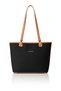 Black Tan New Season Waterproof Lacoste Fabric 4-Compartment Women's Shoulder Bag - 2