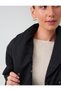 Black Belt Detailed Straight Cut Puff Coat - 6