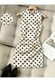 Rochie mini, crem - 3