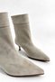 Vittoria Beige Suede Mini Heeled Women's Boots - 6