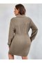 Rochie mini, bej - 3
